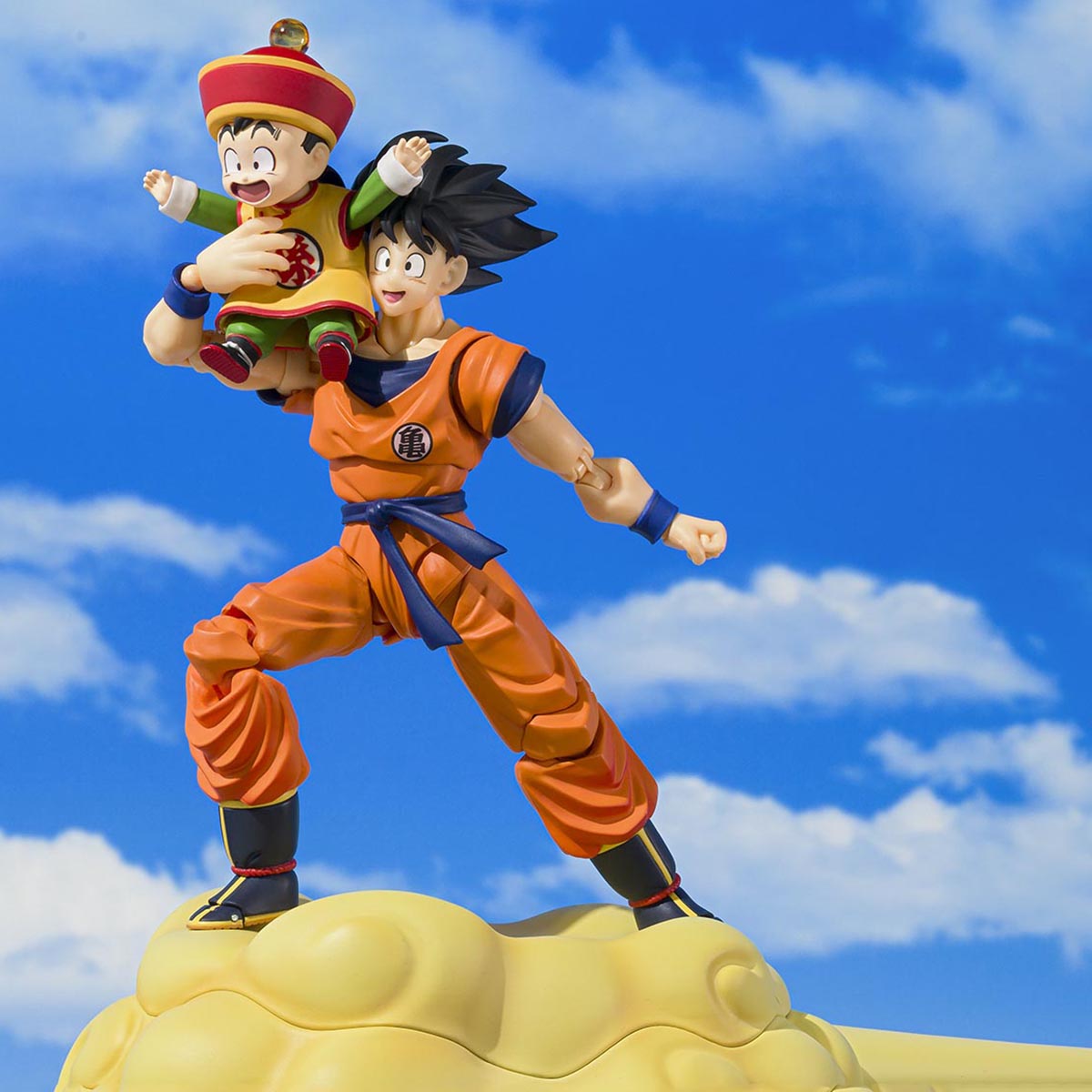 SON GOKU & SON GOHAN -KID- & KINTOUN FIGURAS 14 CM & 6 CM DRAGON BALL Z SH FIGUARTS COLLECTORS SHOP
