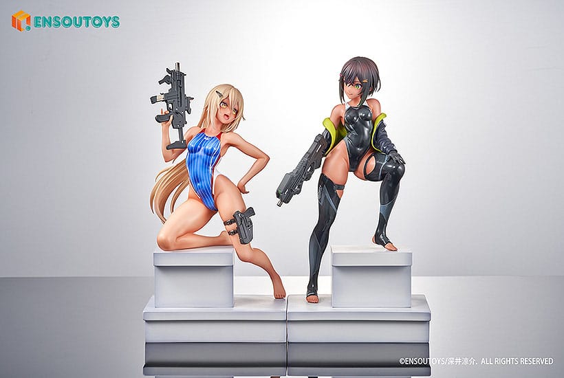 Arms Note Estatuas 1/7 Swim Team Bucho-chan and Kohai-chan 22 cm Ensoutoys