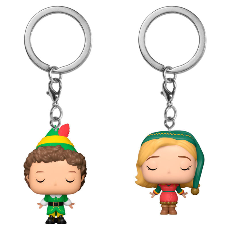 Blister 2 Llaveros Pocket POP Elf Buddy & Jovie FUNKO