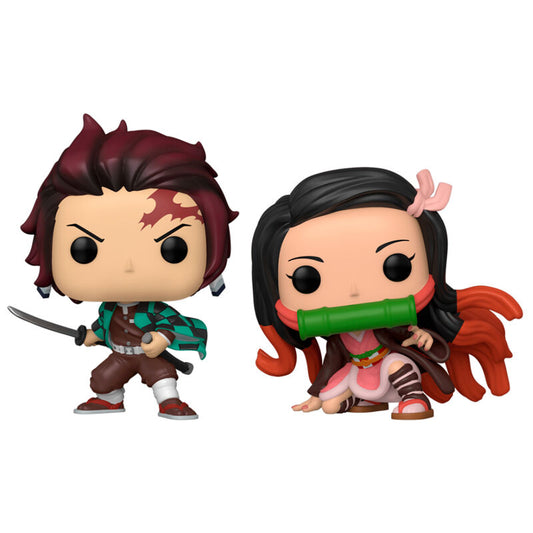 Blister 2 figuras POP Demon Slayer Kimetsu no Yaiba Tanjiro & Nezuko Exclusive FUNKO