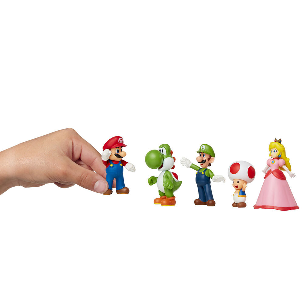 Blister 5 figuras Super Mario Nintendo 6cm JAKKS PACIFIC