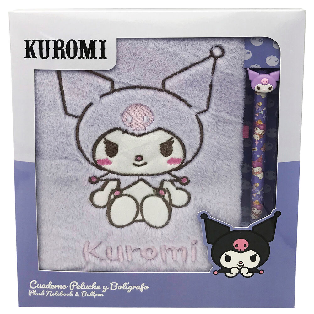 Blister Cuaderno peluche + Boligrafo Kuromi Hello Kitty CYP BRANDS