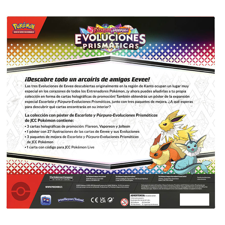 Blister juego cartas coleccionables Poster collection Evoluciones Prismaticas Pokemon Español Pokémon TCG