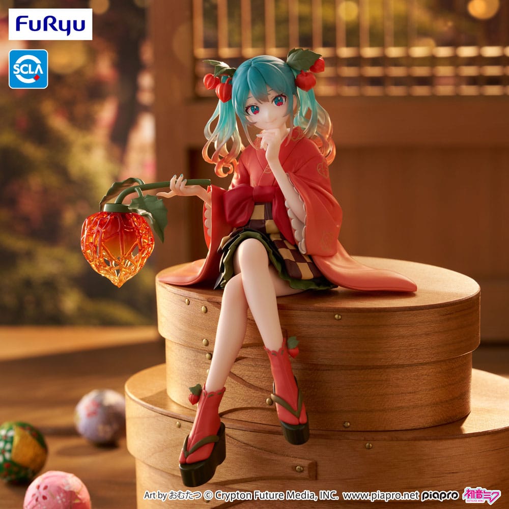 Figura Hatsune Miku Estatua PVC Noodle Stopper Flower Fairy Winter Cherry 15 cm
