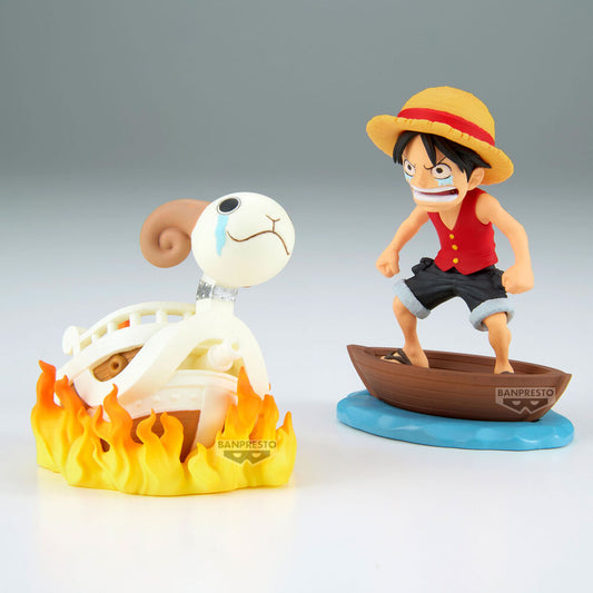 Figura Luffy & Going Merry Log Stories One Piece 8cm BANPRESTO