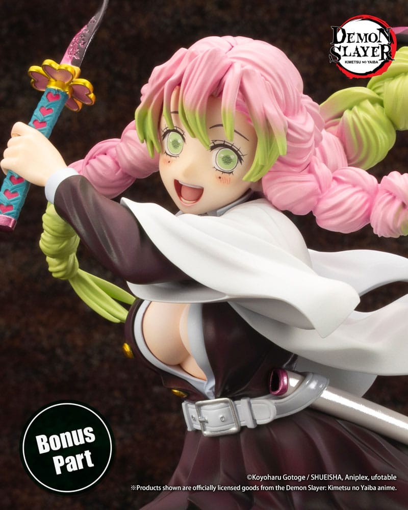 Figura Mitsuri Kanroji Kimetsu no Yaiba Estatua ARTFXJ PVC 1/8 Bonus Edition Demon Slayer Kotobukiya