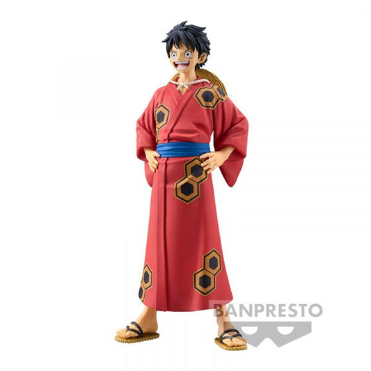 Figura Monkey D Luffy Wanokuni Yukata DXF The Grandline Series One Piece 16cm