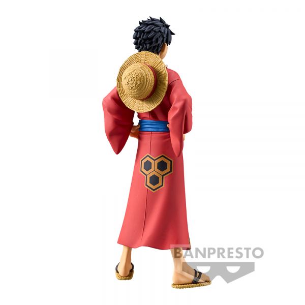 Figura Monkey D Luffy Wanokuni Yukata DXF The Grandline Series One Piece 16cm BANPRESTO
