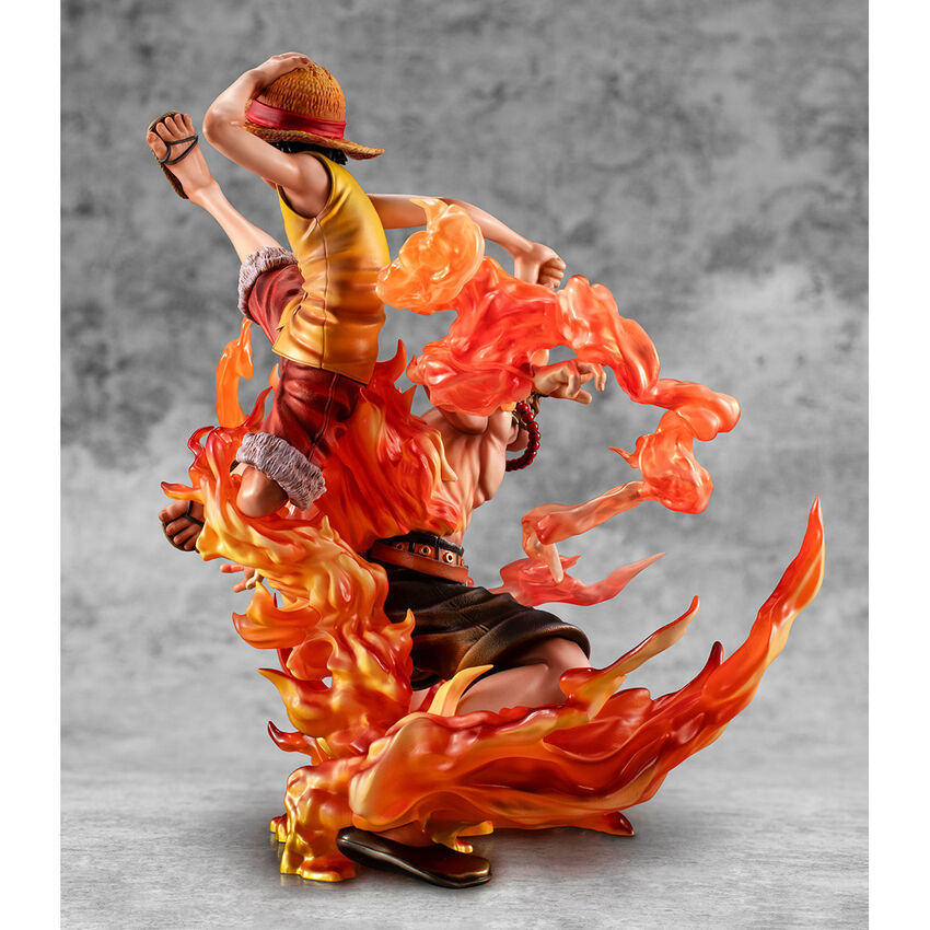 Figura Monkey D Luffy y Portgas D Ace P.O.P.-Bond Between Brothers- One Piece 25cm