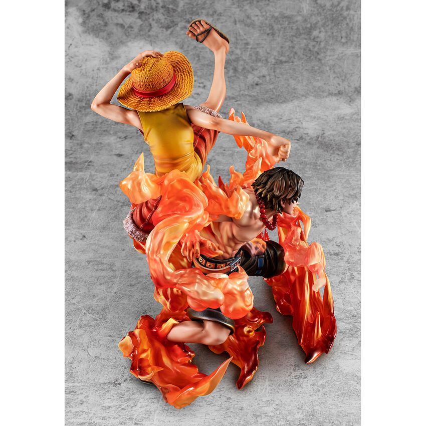 Figura Monkey D Luffy y Portgas D Ace P.O.P.-Bond Between Brothers- One Piece 25cm