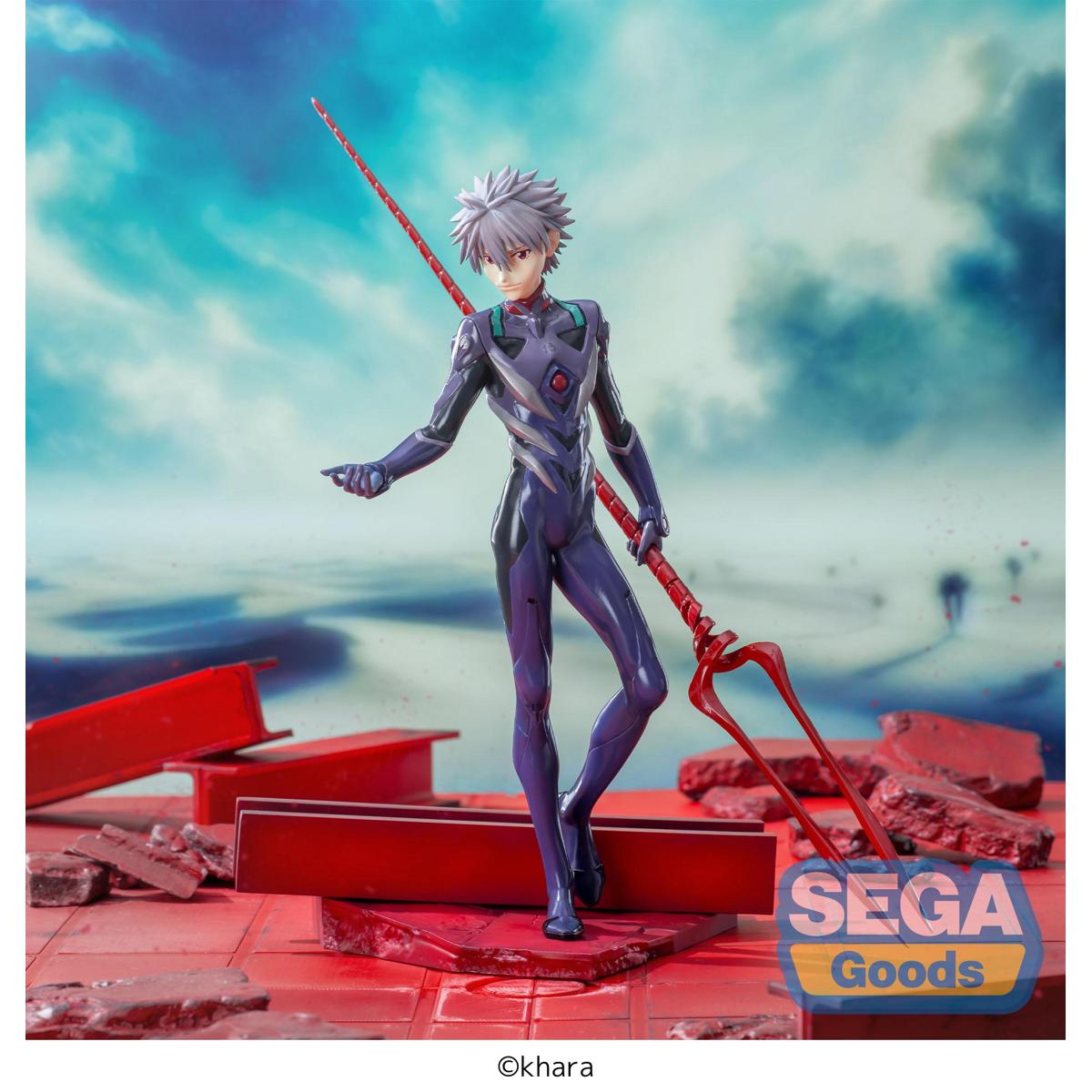 KAWORU NAGISA X SPEAR OF LONGINUS FIGURA 21 CM EVANGELION 3.0 + 1.0 THRICE UPON A TIME LUMINASTA SEGA