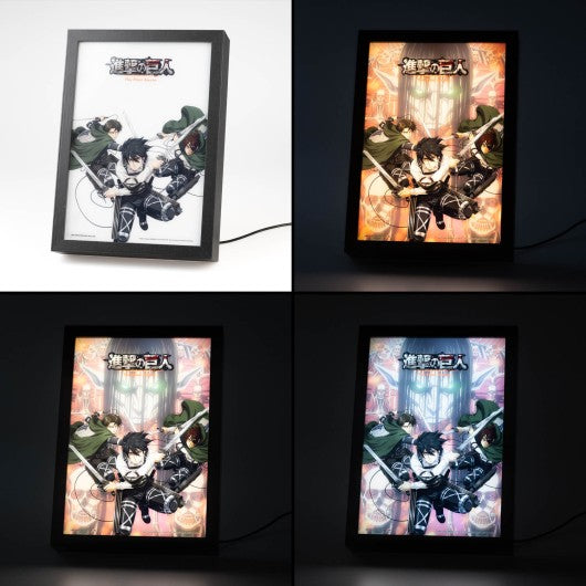 LAMINA LED ENMARCADA ATTACK ON TITAN GRUPO ERIK