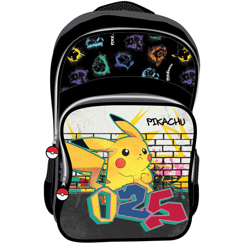 Mochila Pikachu Pokemon 42cm adaptable SAFTA