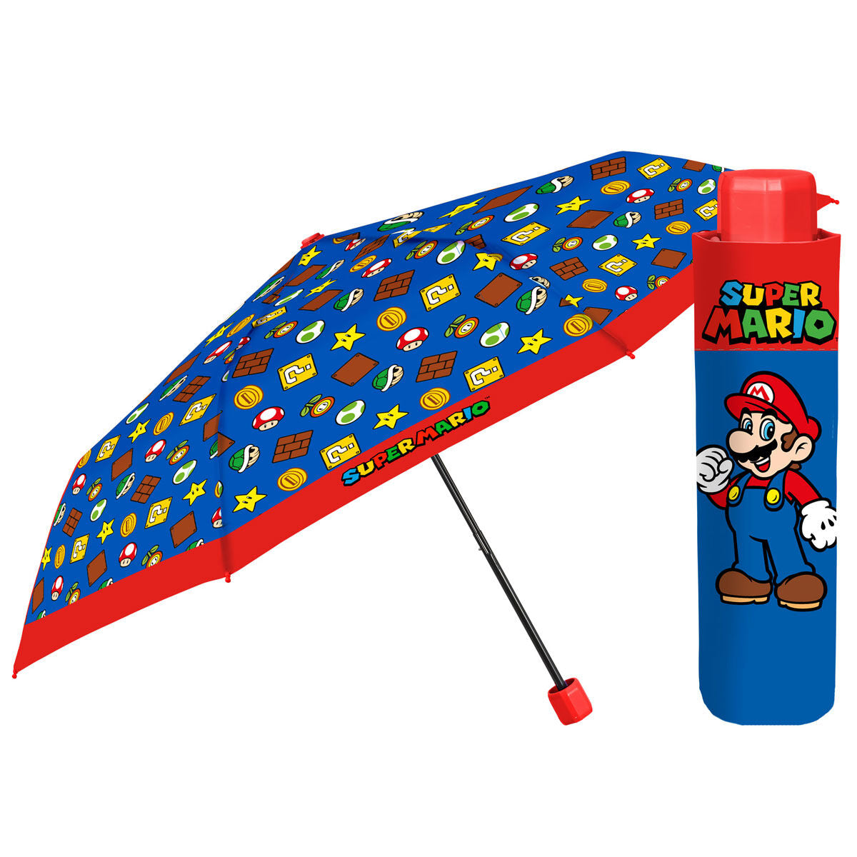 Paraguas plegable manual Super Mario Bros 50cm PERLETTI