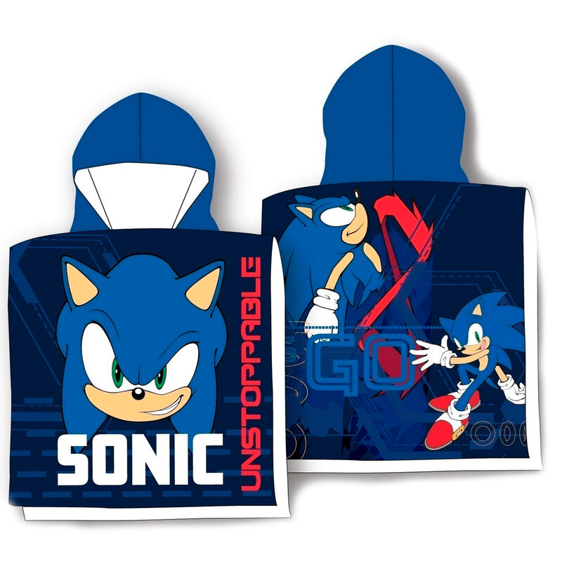 Poncho toalla Sonic The Hedgehog algodon SEGA