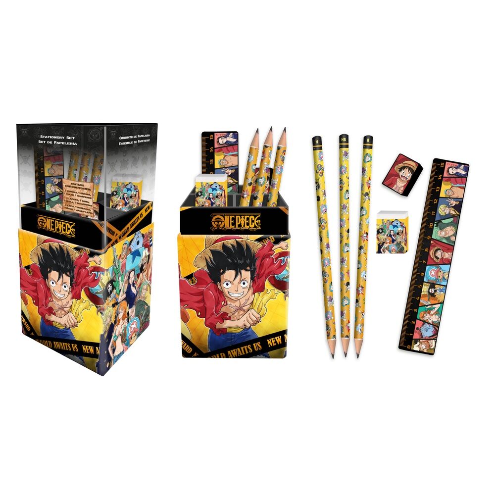 Portalapices con papeleria One Piece KIDS LICENSING