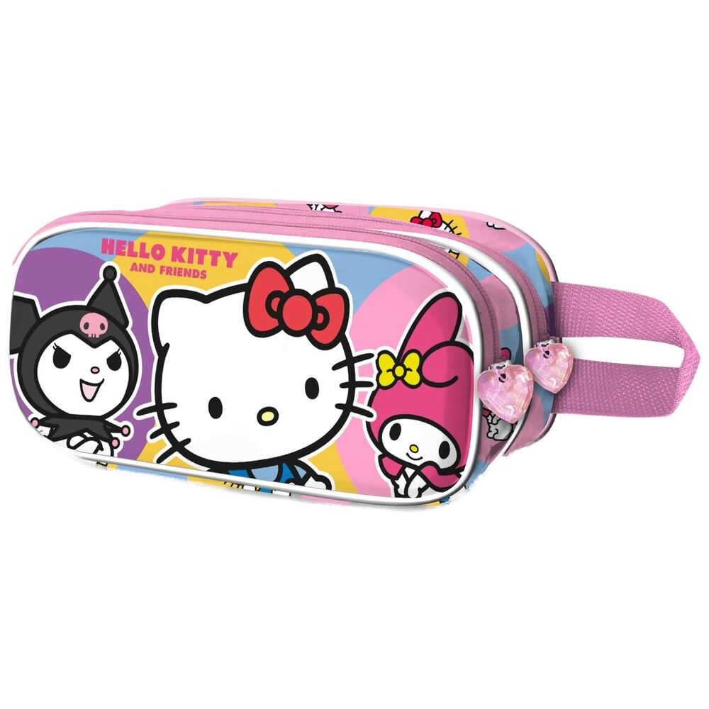 Portatodo 3D Happy Hello Kitty and Friends doble KARACTERMANIA