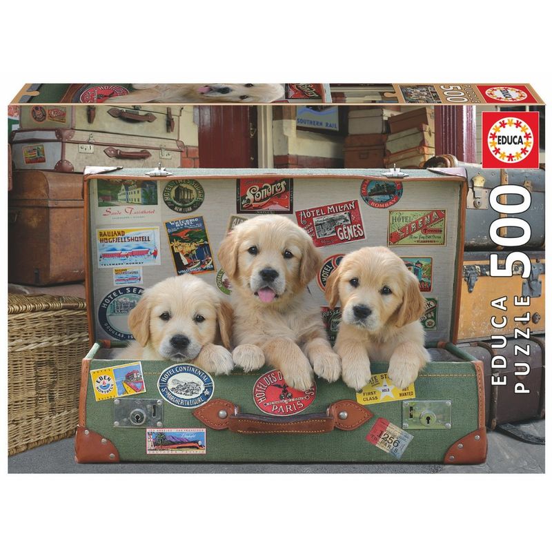 Puzzle Cachorros en el Equipaje 500pzs EDUCA BORRAS