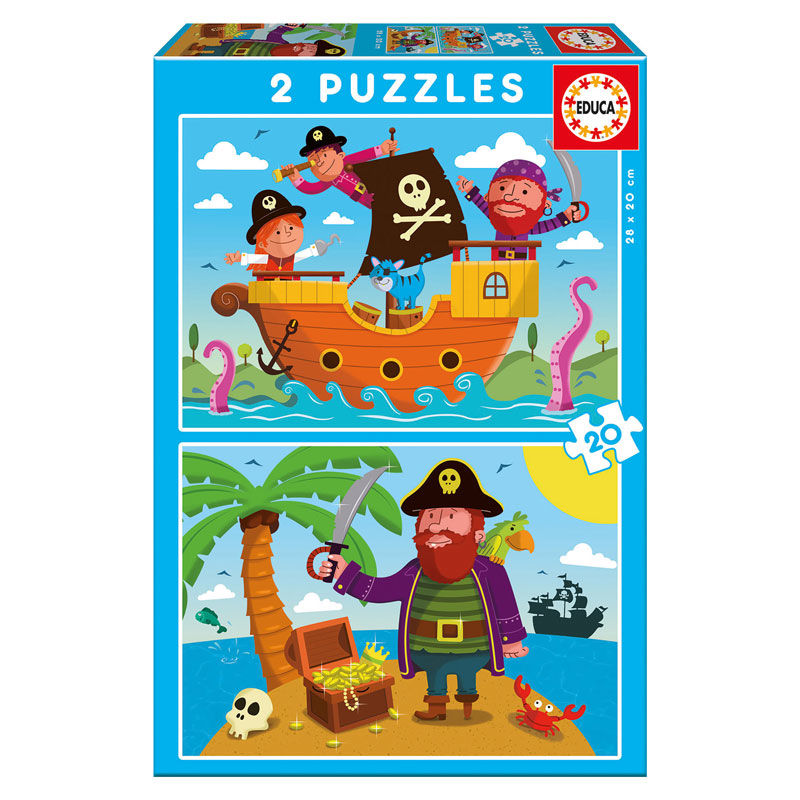 Puzzle Piratas 2x20pzs EDUCA BORRAS