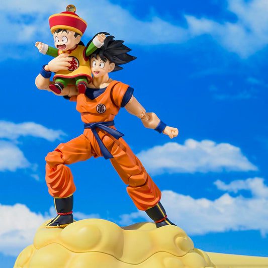 SON GOKU & SON GOHAN -KID- & KINTOUN FIGURAS 14 CM & 6 CM DRAGON BALL Z SH FIGUARTS COLLECTORS SHOP