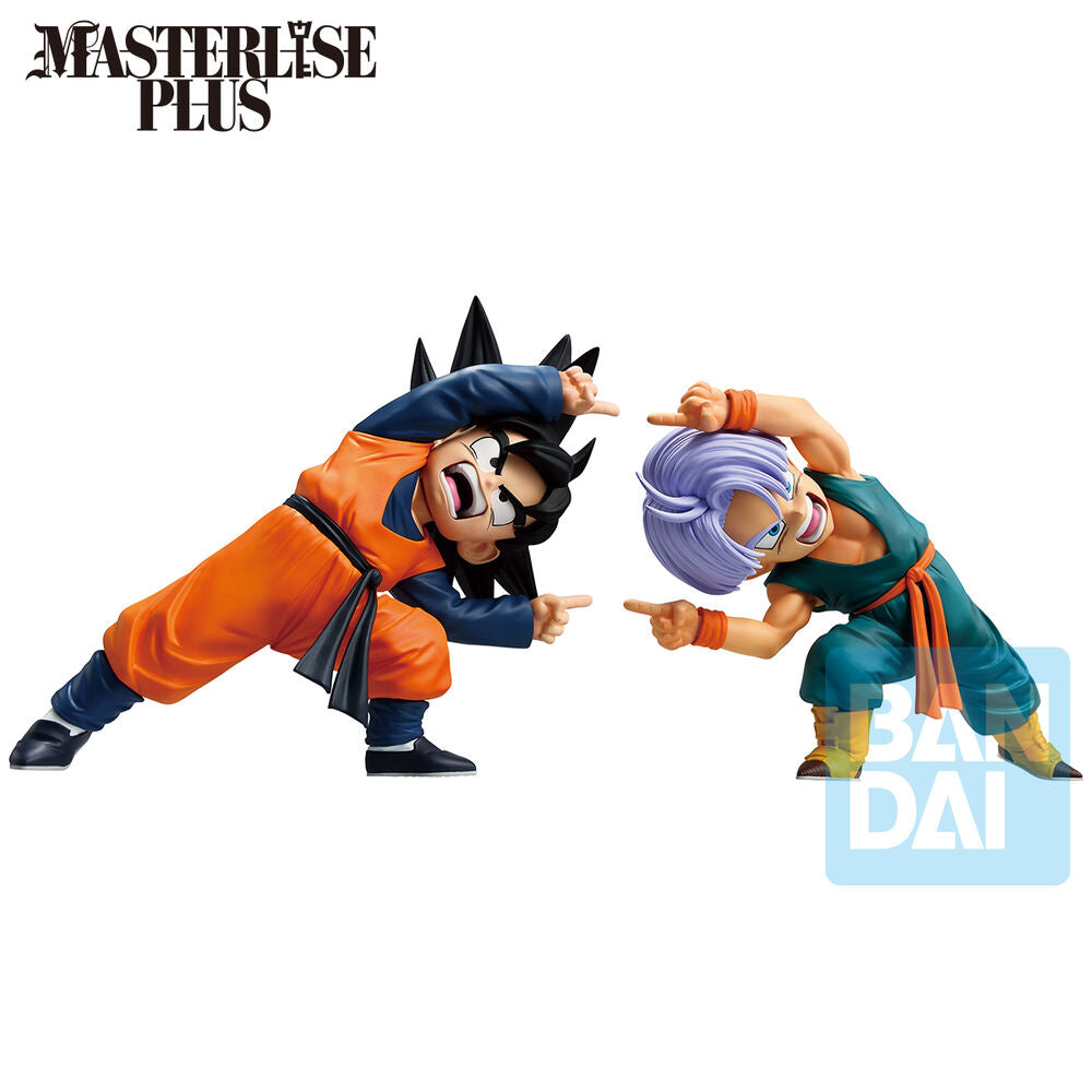 Set 2 Figuras Ichibansho Masterlise Son Goten & Trunks Battle of Super Saiyan Dragon Ball Z 9cm