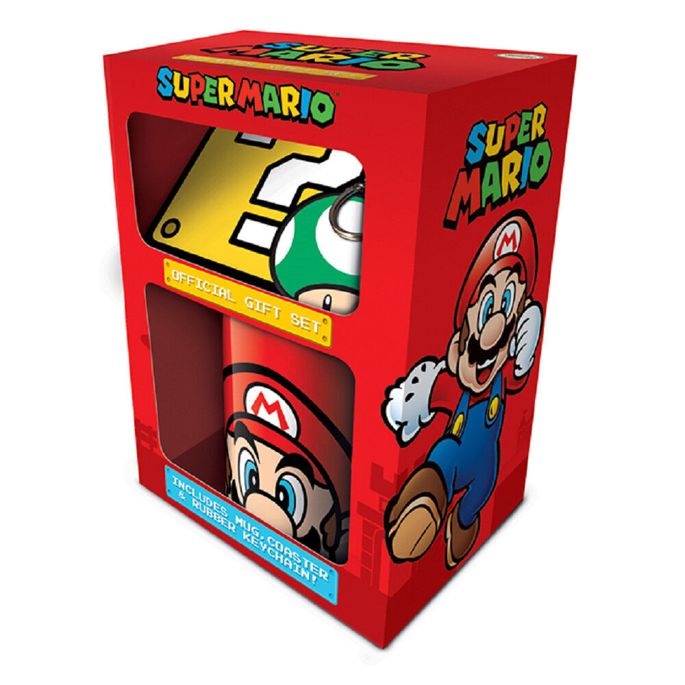 Set Taza + Posavasos y Llavero Super Mario Bros PYRAMID