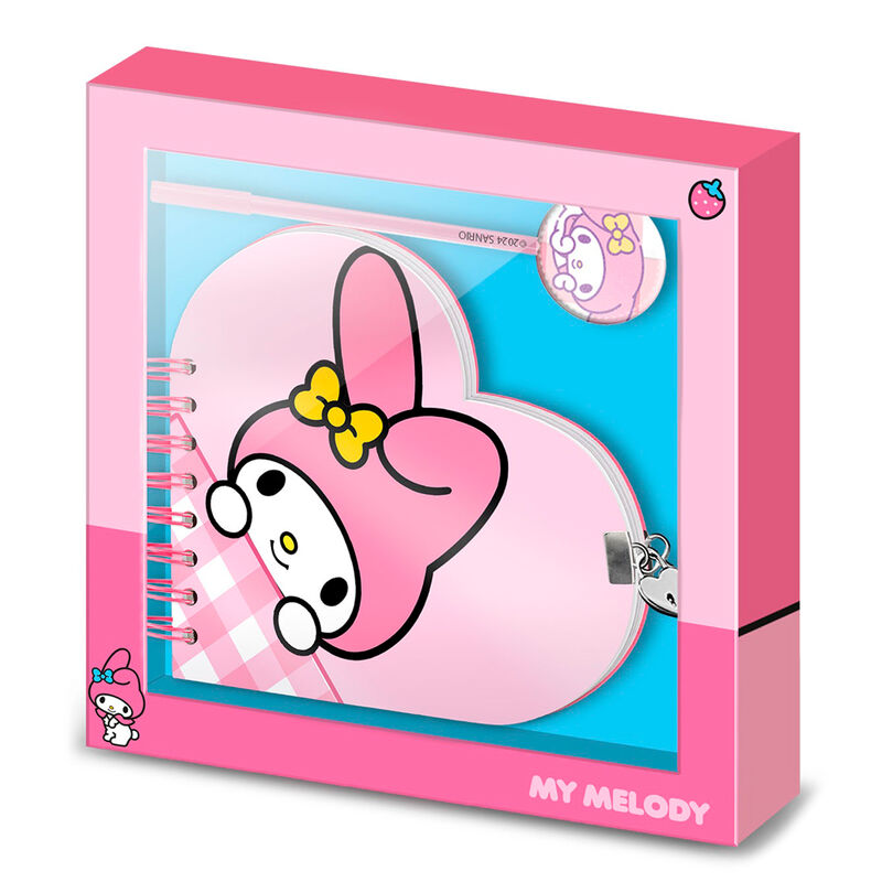 Set diario + boligrafo My Melody Hello Kitty KARACTERMANIA