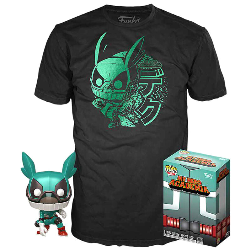 Set figura POP & Tee My Hero Academia Deku with Helmet M FUNKO