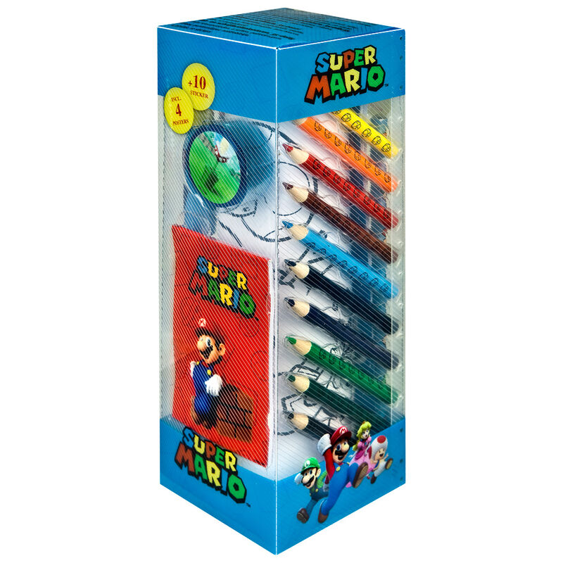 Set papeleria Super Mario Bros 35pzs NINTENDO