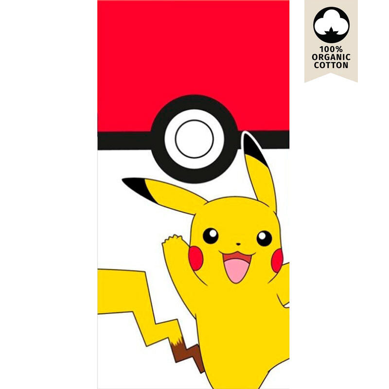 Toalla Pikachu Pokeball Pokemon algodon NINTENDO