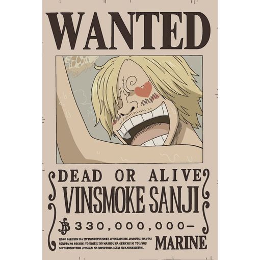 WANTED SANJI LAMPARA NEON 40 CM ONE PIECE