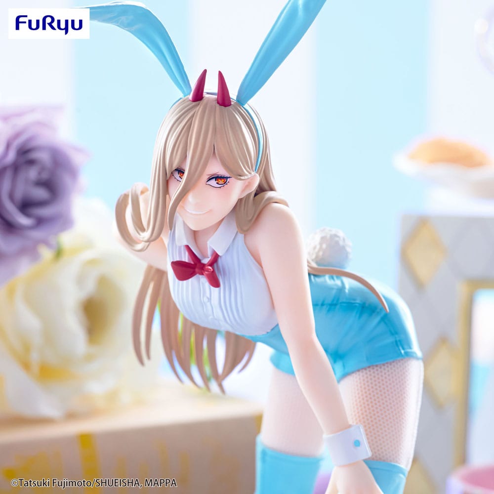 Figura Chainsaw Man Estatua PVC BiCute Bunnies Power Light Blue Color Ver. 30 cm
