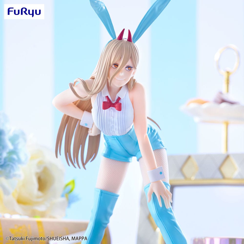 Figura Chainsaw Man Estatua PVC BiCute Bunnies Power Light Blue Color Ver. 30 cm