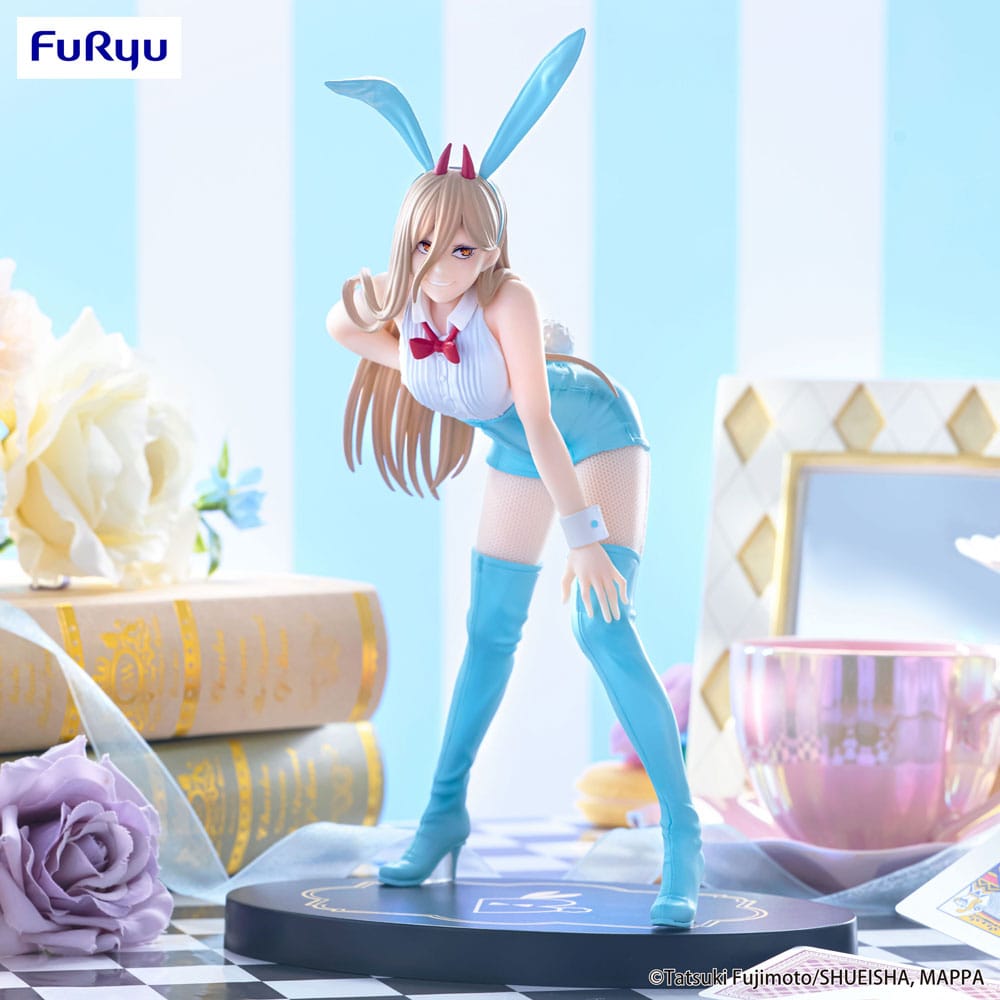 Figura Chainsaw Man Estatua PVC BiCute Bunnies Power Light Blue Color Ver. 30 cm