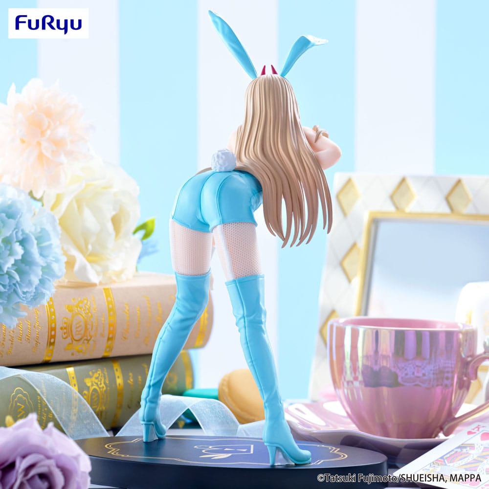 Figura Chainsaw Man Estatua PVC BiCute Bunnies Power Light Blue Color Ver. 30 cm