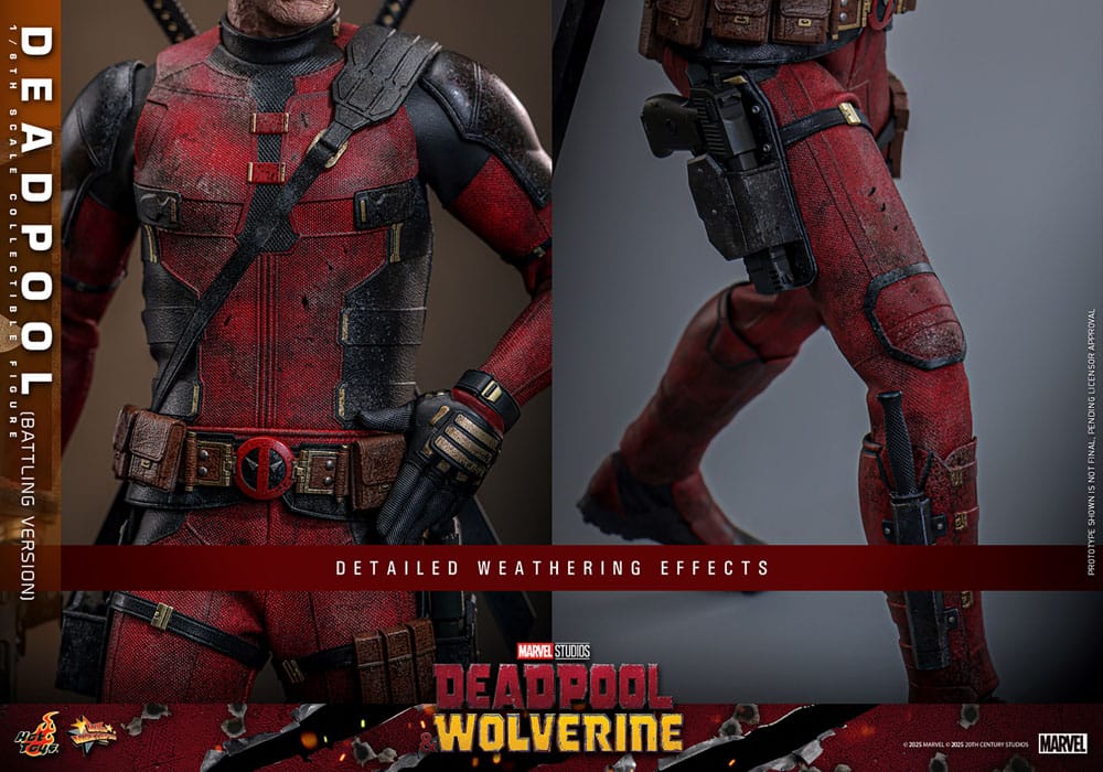 Figura Deadpool & Wolverine Movie Masterpiece 1/6 Deadpool (Battling Version) 31 cm