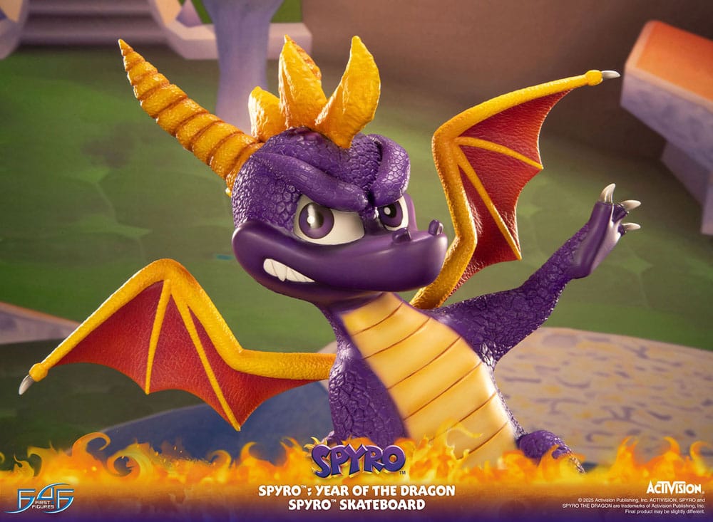 Figrua Spyro : Year of the Dragon Estatua PVC Spyro Skateboard 34 cm