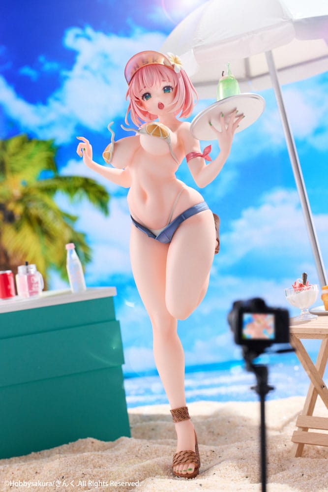 Original Illustration Estatua PVC 1/7 Summer Waiter illustration by Kink Limited Edition 25 cm