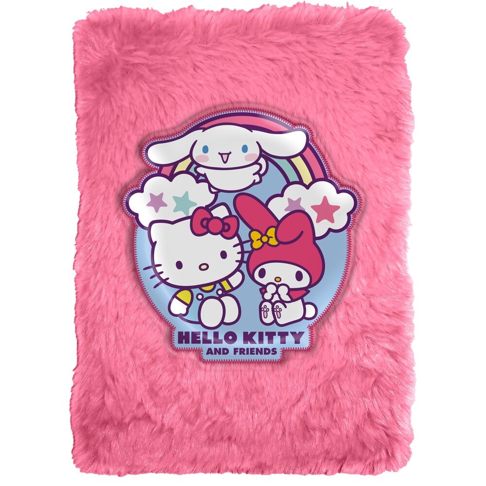 Cuaderno peluche A5 Hello Kitty and Friends