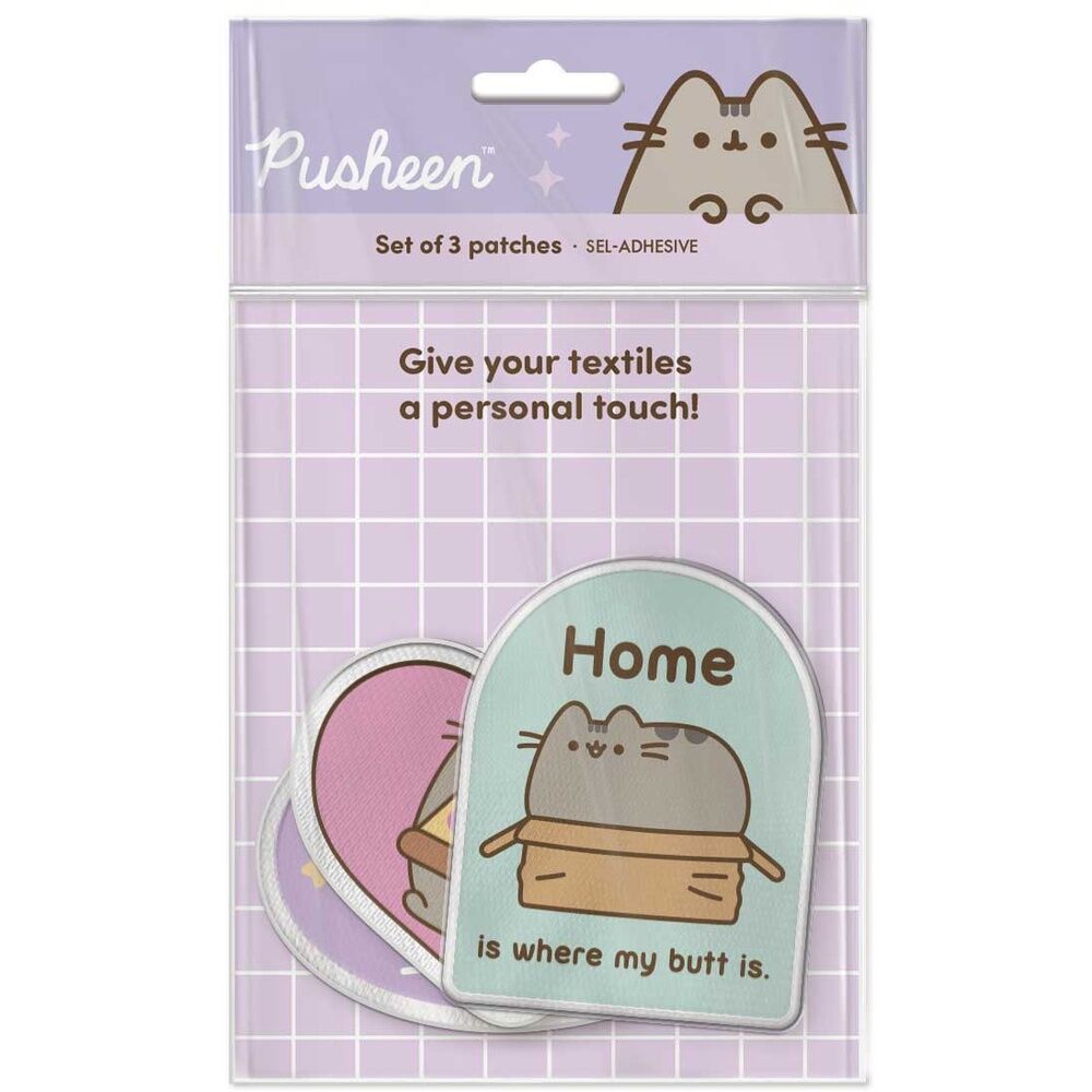 Set 3 parches Pusheen