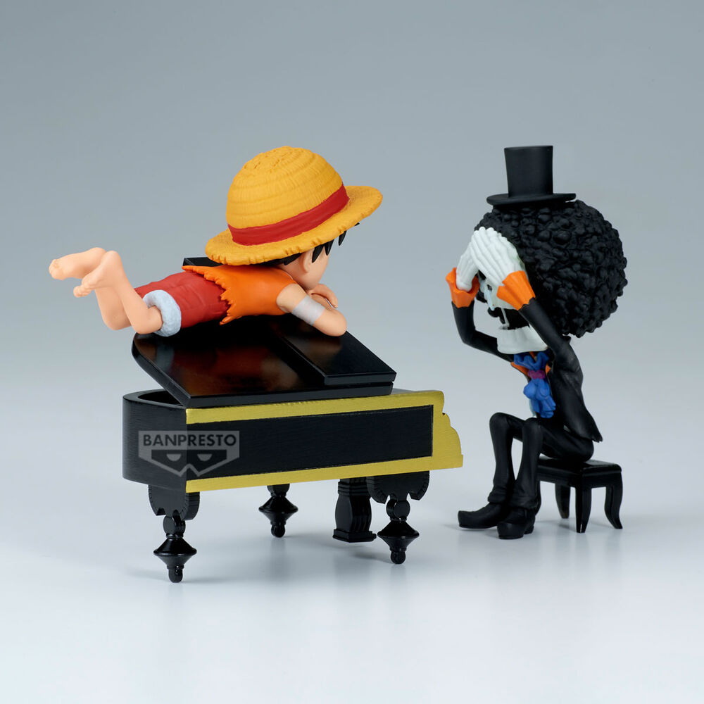 Figura Luffy & Brook Word Collectable Stories One Piece 8cm