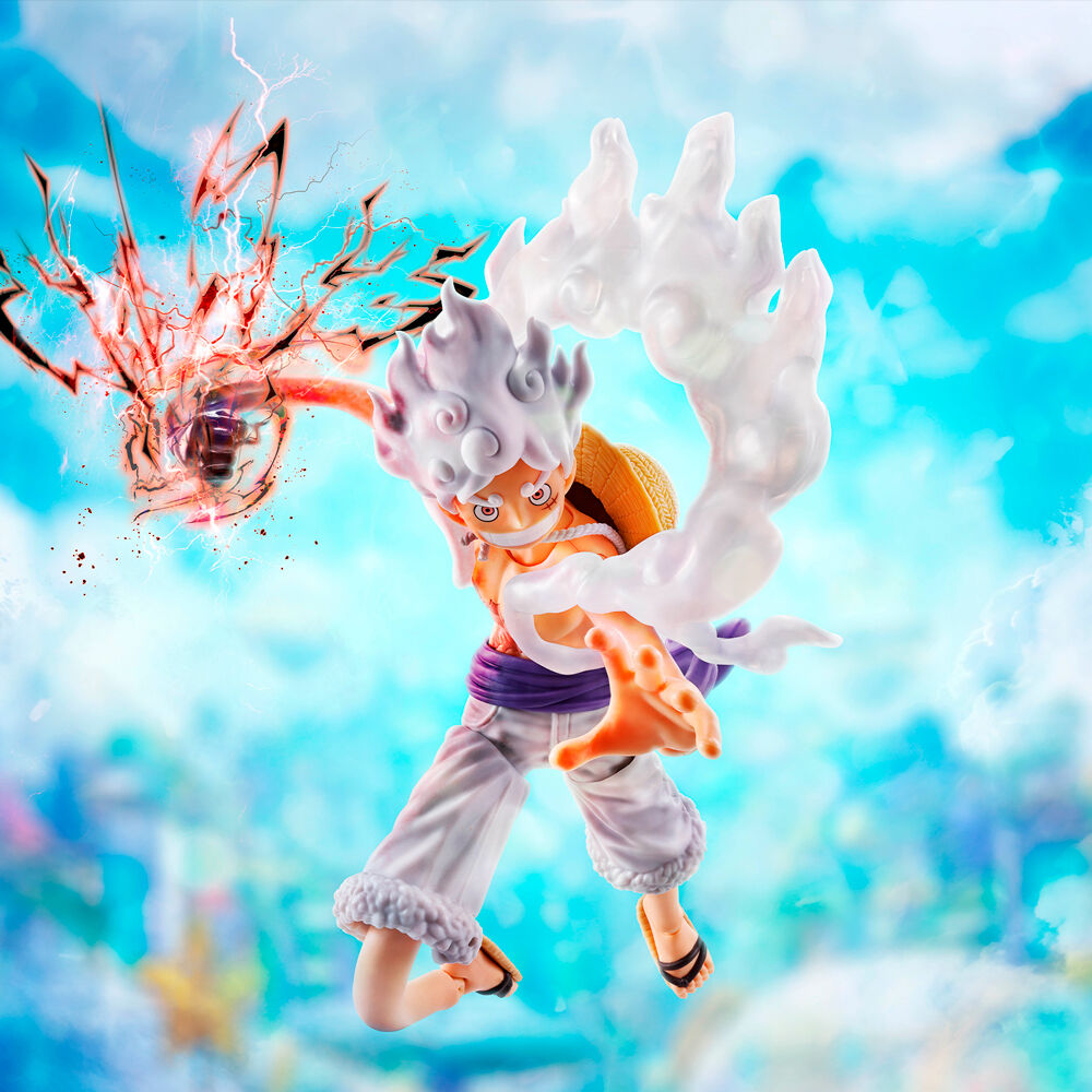 Figura S.H. Figuarts Monkey D Luffy Gear 5 Future Island Egghead One Piece 15.5Cm