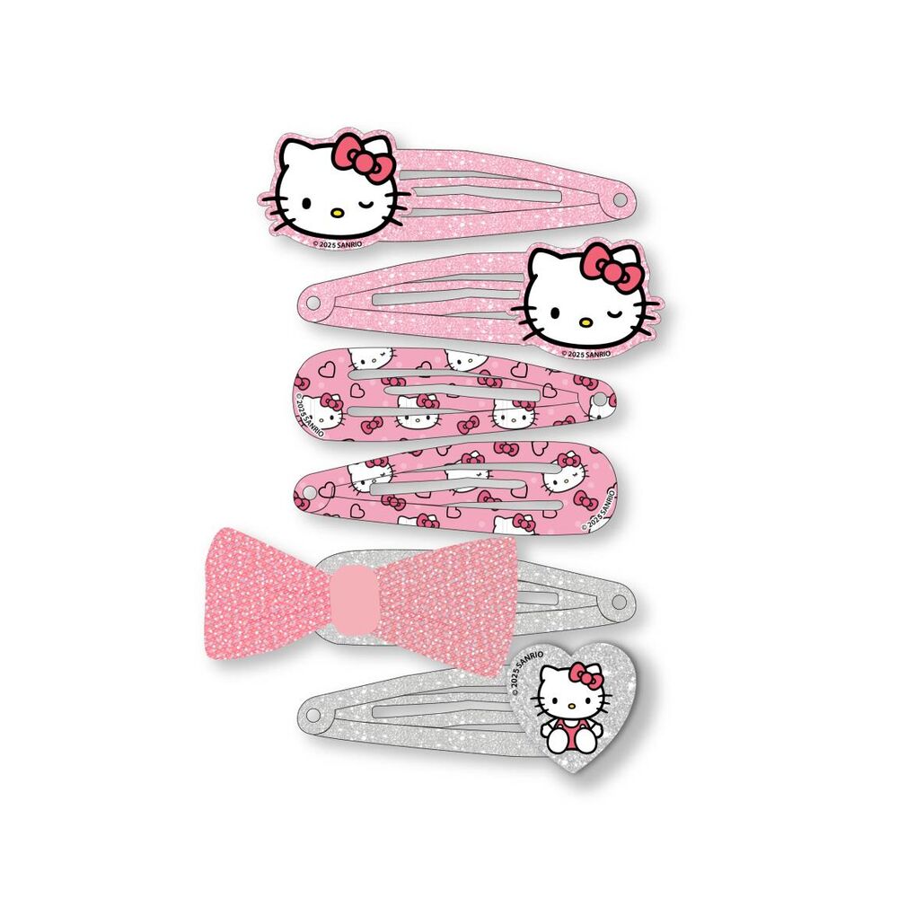 Blister 6 horquillas pelo Hello Kitty