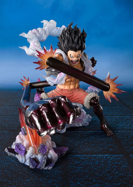 One Piece Figuarts ZERO Extra Battle Estatua PVC Monkey D. Luffy Gear 4 Snake Man King Cobra 21 cm TAMASHII NATIONS
