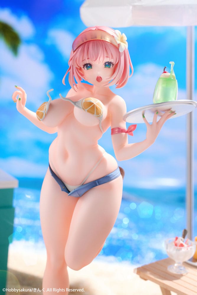 Original Illustration Estatua PVC 1/7 Summer Waiter illustration by Kink Limited Edition 25 cm