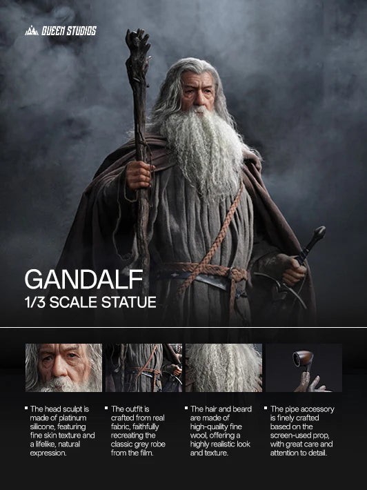 Figura El Señor de los Anillos Estatua 1/3 Gandalf 69 cm Queen Studios