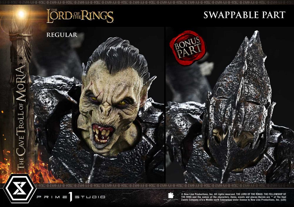 El Señor de los Anillos Estatua Premium Masterline Series 1/6 Cave Troll of Moria Bonus Version 91 cm