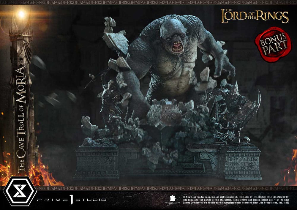El Señor de los Anillos Estatua Premium Masterline Series 1/6 Cave Troll of Moria Bonus Version 91 cm