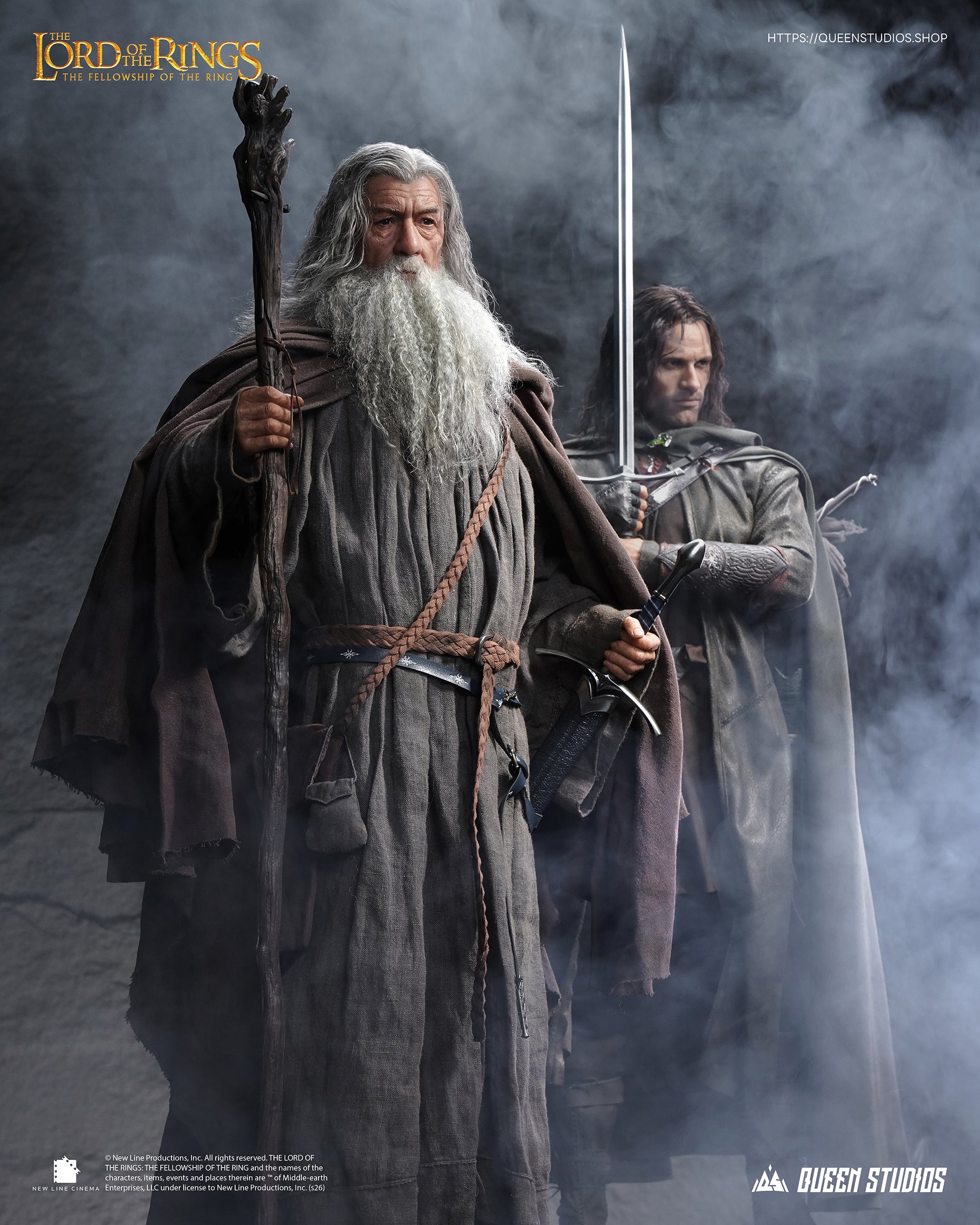 Figura El Señor de los Anillos Estatua 1/3 Gandalf 69 cm Queen Studios