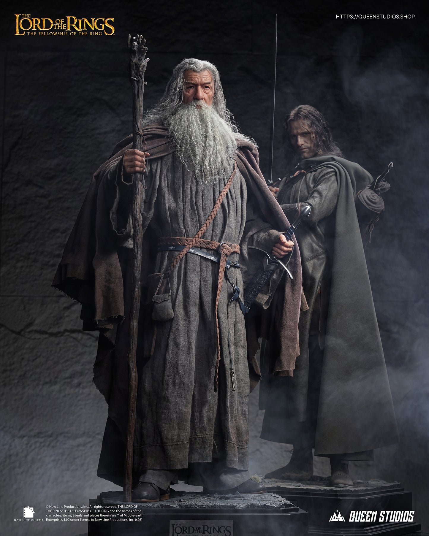 Figura El Señor de los Anillos Estatua 1/3 Gandalf 69 cm Queen Studios